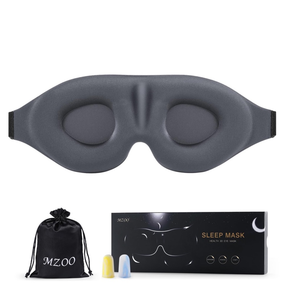 3D Zero Eye Pressure Light-Blocking Sleep Mask-Dark Gray